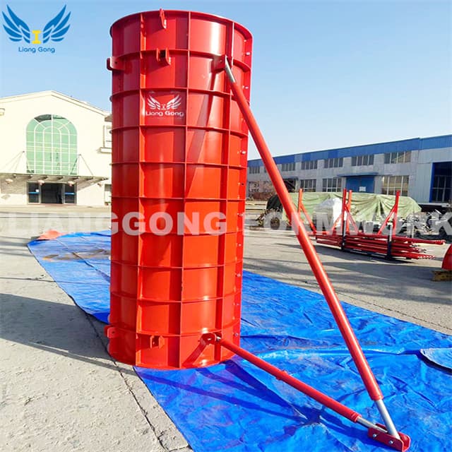 Fabricant de Lianggong coffrage de colonne de cercle en acier personnalisé pour la construction en béton de colonne